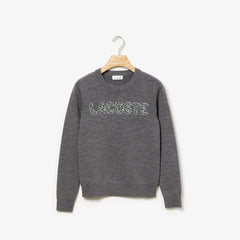 Womens Wo  Croco Magic Wool Sweater | Lacoste Grey • Uwc