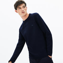 Mens   Motion Thermoregulating Crewneck Sweater | Lacoste Navy Blue / Black / Yellow • 1T4