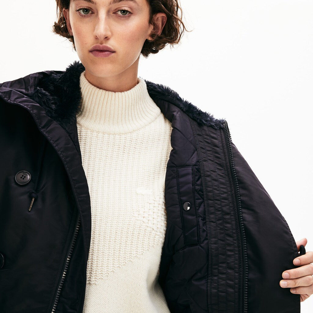 Mens Unisex Lacoste x Alpha Industries Colorblock Flightjacket | Lacoste Dark Grey / Navy Blue / Green / Yellow • Zb1