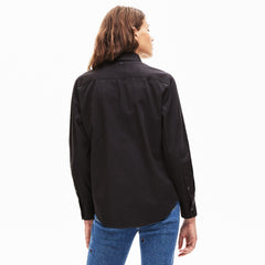Womens Wo  LIVE Rose-Embroidered Cotton Shirt | Lacoste Dark Grey • S5T