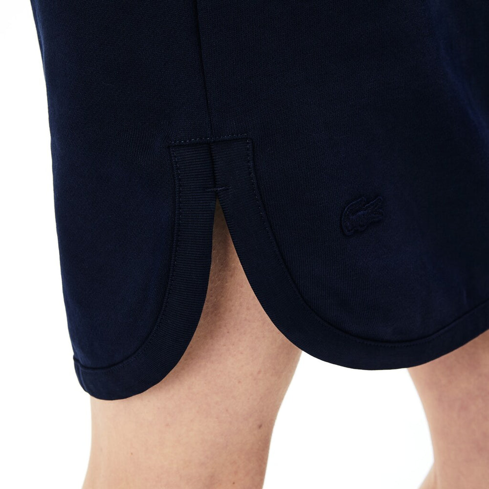 Womens Wo  3D-Lettering Fleece Sweatshirt Dress | Lacoste Navy Blue • 166