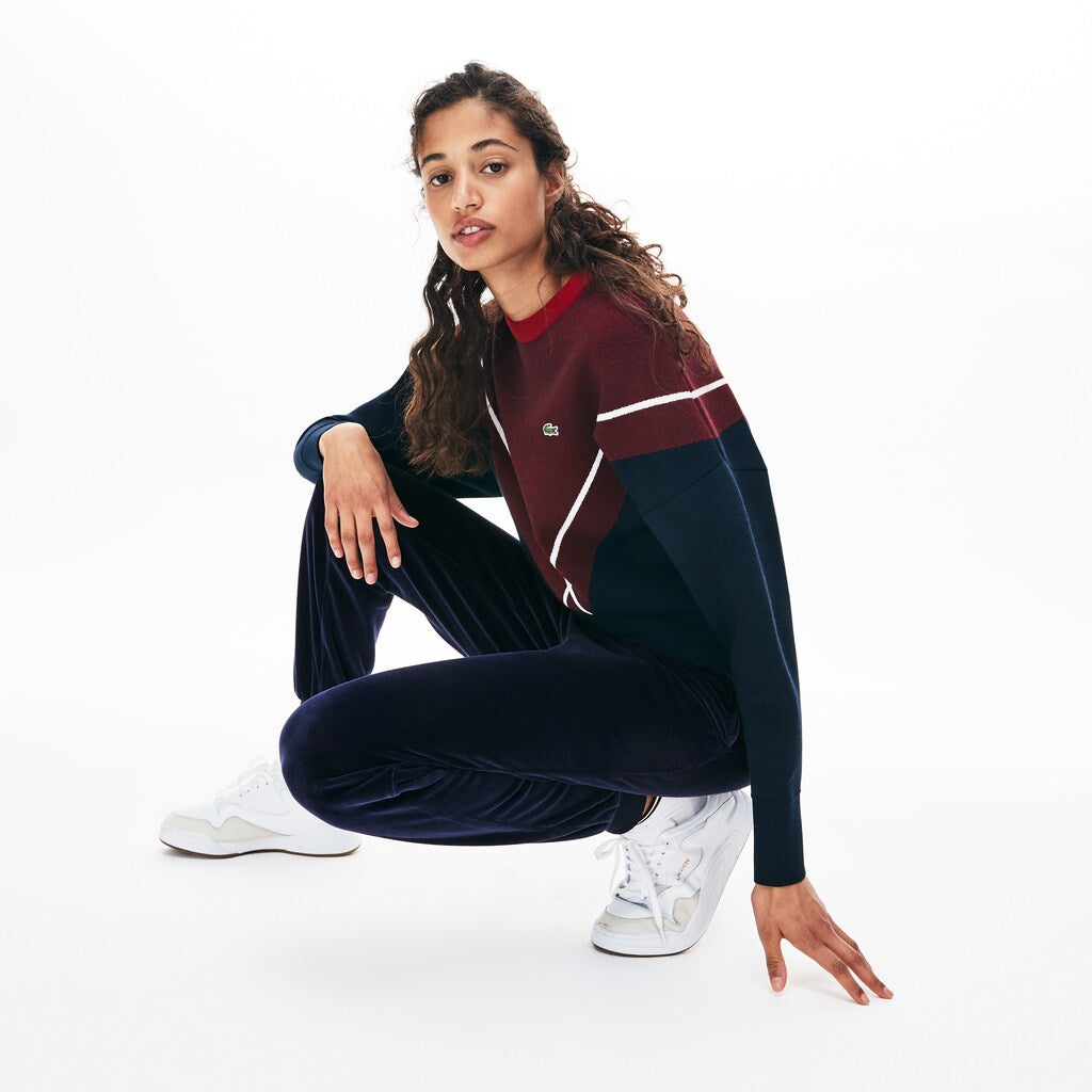 Womens Wo  Tapered Velour Terry Sweatpants | Lacoste Navy Blue • 166