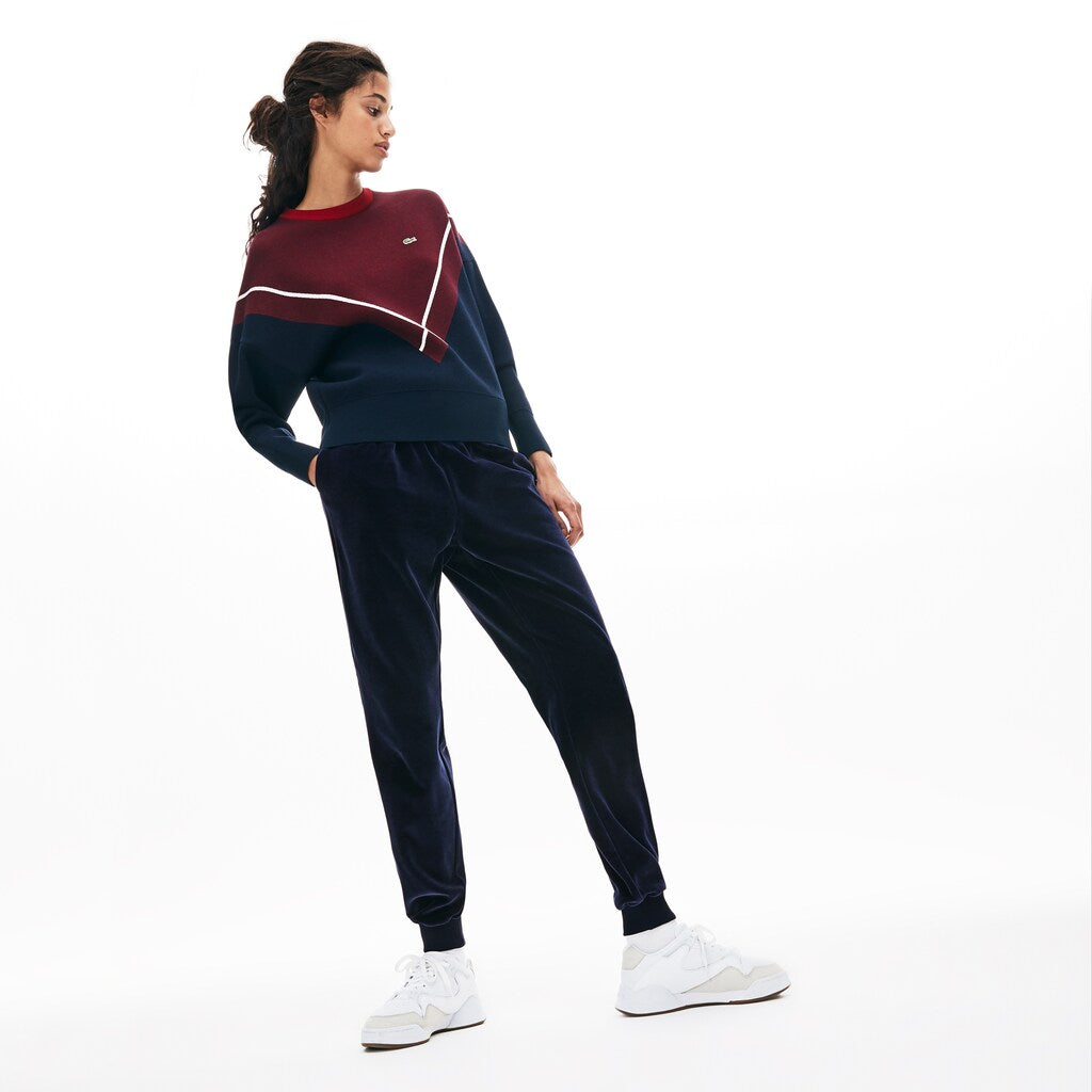 Womens Wo  Tapered Velour Terry Sweatpants | Lacoste Navy Blue • 166