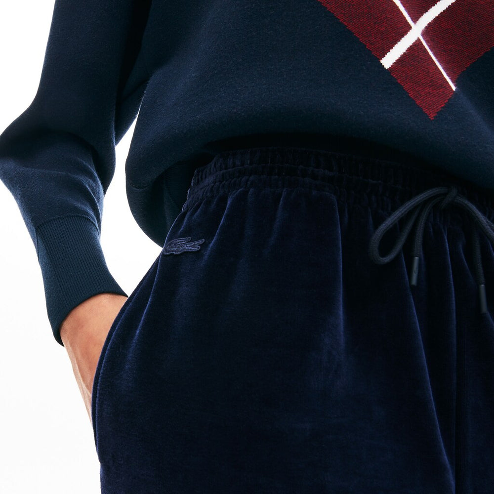 Womens Wo  Tapered Velour Terry Sweatpants | Lacoste Navy Blue • 166