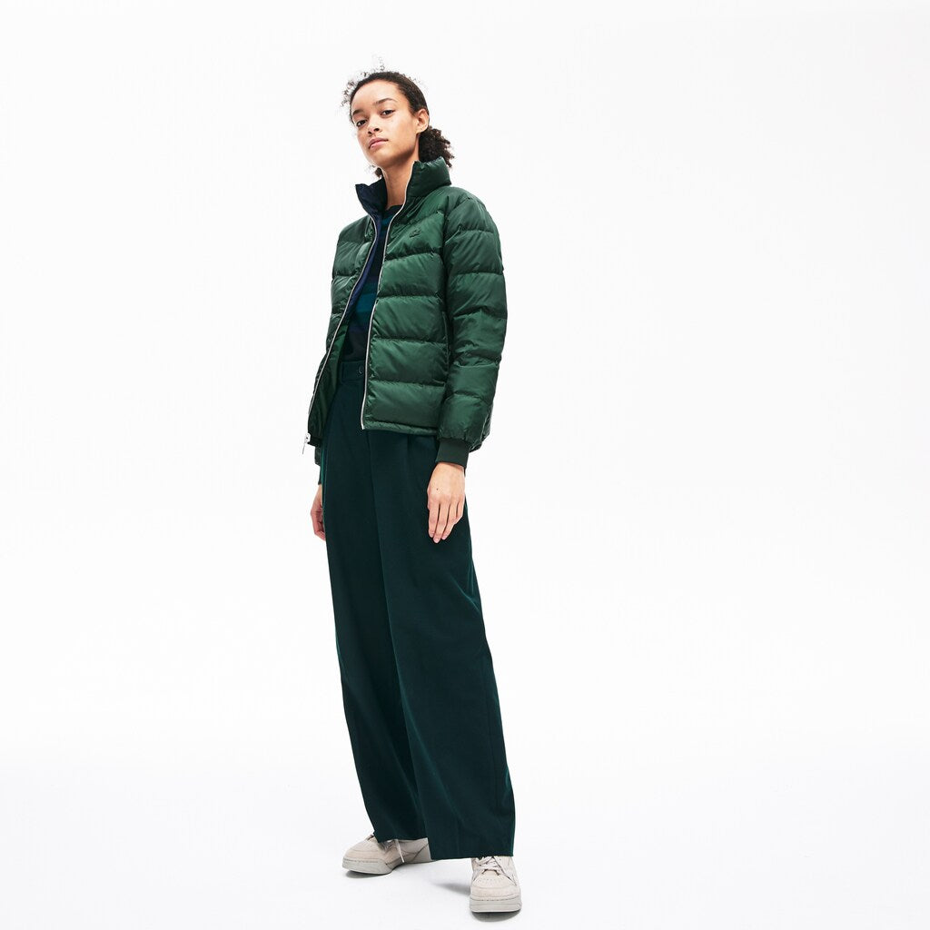 Womens Wo  Reversible Color-Blocked Water-Resistant Quilted Jacket | Lacoste Green / Navy Blue / Bordeaux • 0Te