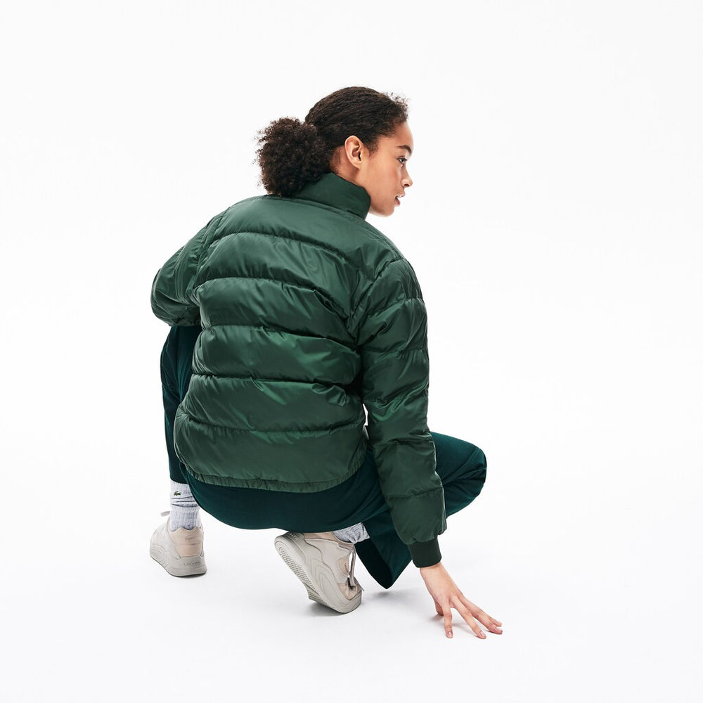 Womens Wo  Reversible Color-Blocked Water-Resistant Quilted Jacket | Lacoste Green / Navy Blue / Bordeaux • 0Te