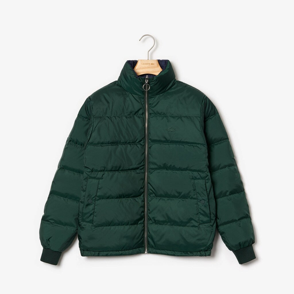 Womens Wo  Reversible Color-Blocked Water-Resistant Quilted Jacket | Lacoste Green / Navy Blue / Bordeaux • 0Te