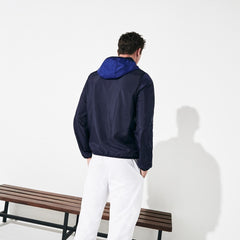 Mens   SPORT Lightweight Water-Resistant Windbreaker | Lacoste Navy Blue • 1Yw