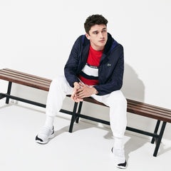 Mens   SPORT Lightweight Water-Resistant Windbreaker | Lacoste Navy Blue • 1Yw