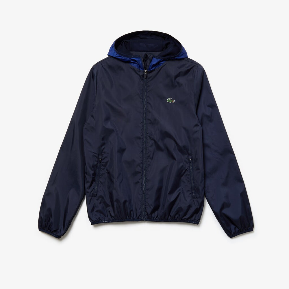 Mens   SPORT Lightweight Water-Resistant Windbreaker | Lacoste Navy Blue • 1Yw
