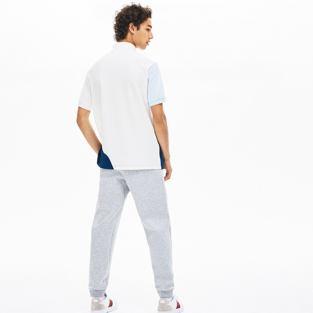 Mens   L.12.12 Color-Blocked Thermoregulating Piqué Polo | Lacoste Blue / White / Light Blue • Zdj
