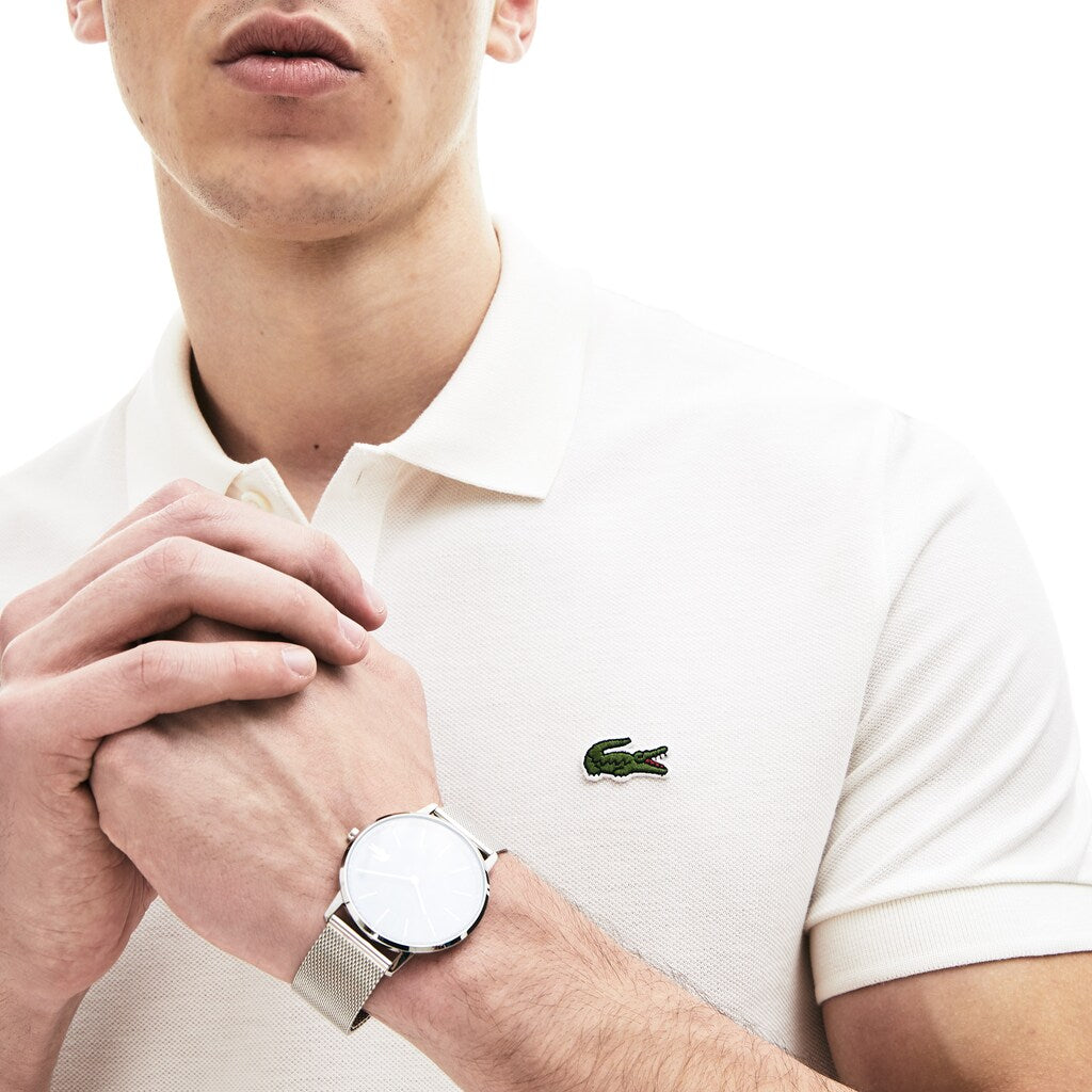 Mens   Regular Fit Thermoregulating Piqué Polo Shirt | Lacoste White • 70V