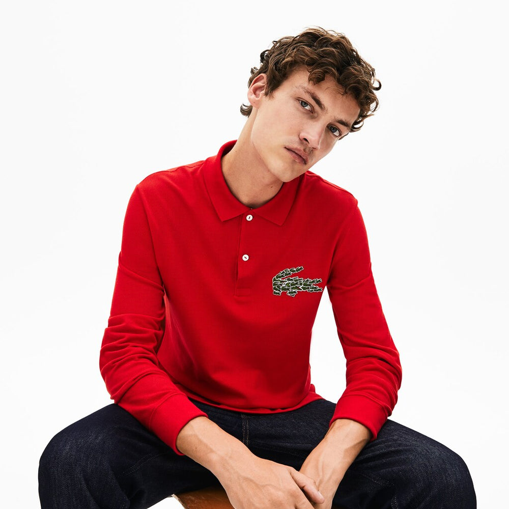 Mens   Regular Fit Croco Magic Long Sleeve Polo | Lacoste Red • 240