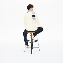 Mens   Cable-Knit Alpaca Blend Sweater | Lacoste White • 70V
