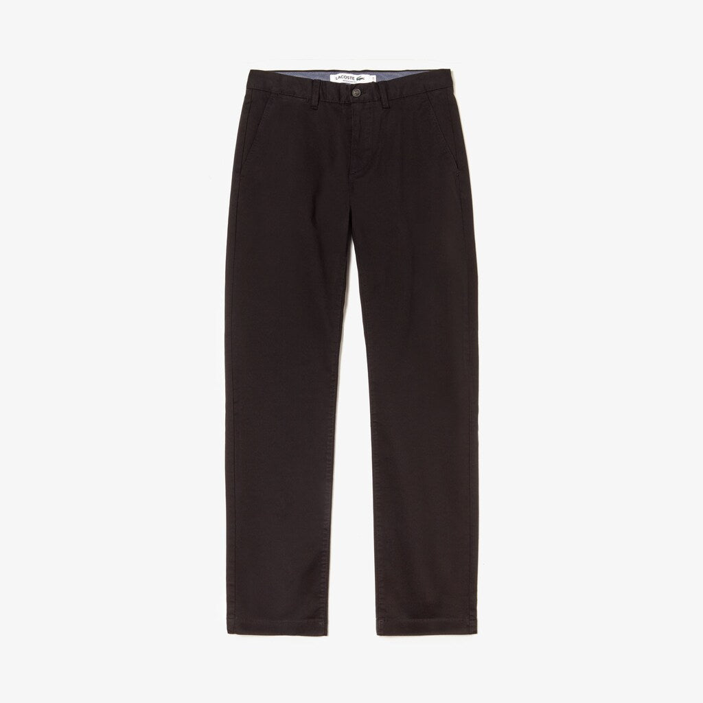 Mens   Regular Fit Stretch Cotton Chinos | Lacoste Black • 031
