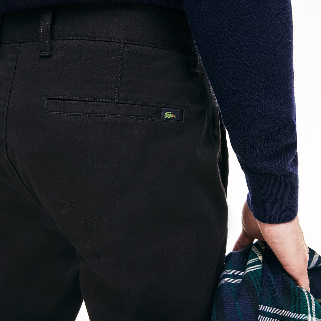 Mens   Regular Fit Stretch Cotton Chinos | Lacoste Black • 031