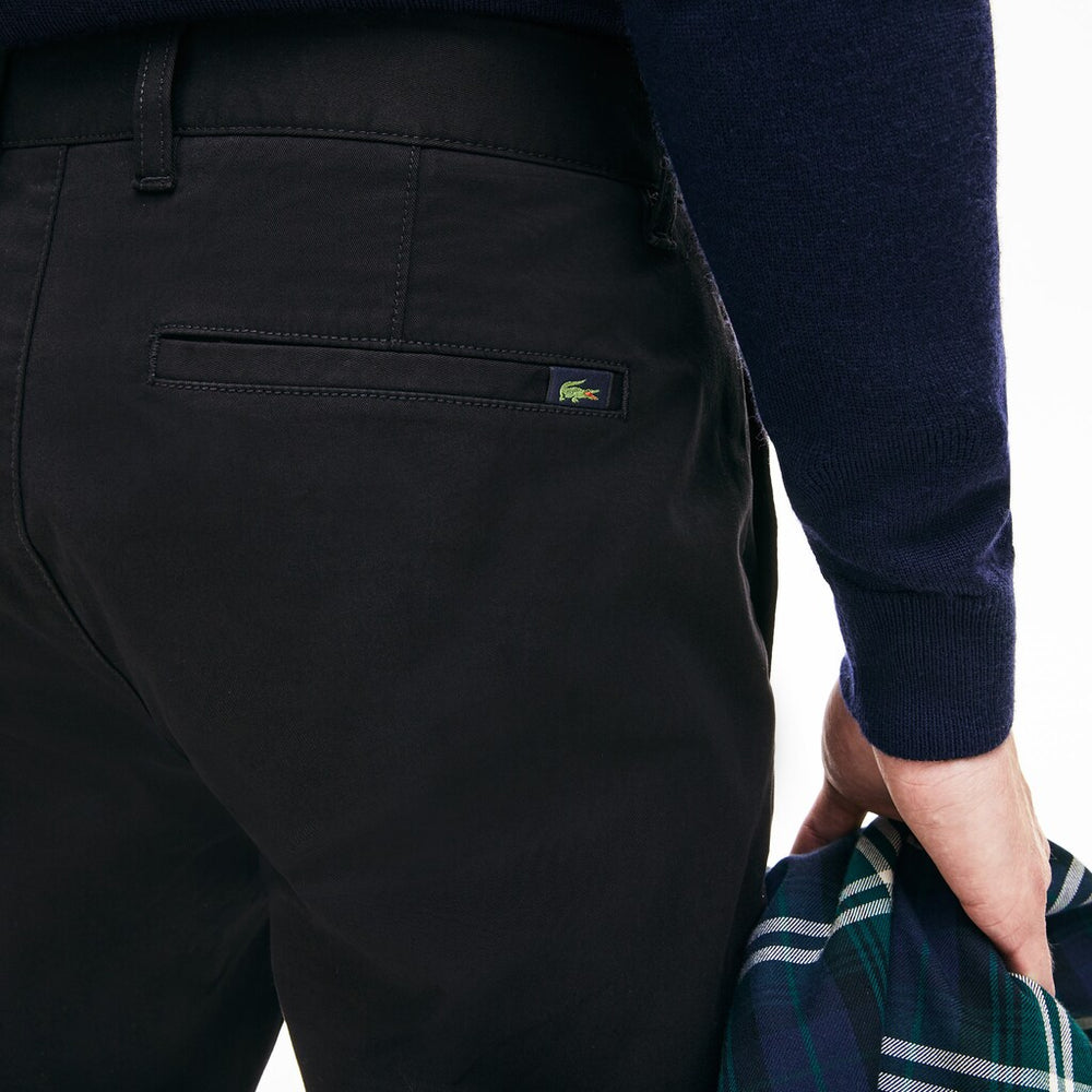 Mens   Regular Fit Stretch Cotton Chinos | Lacoste Black • 031