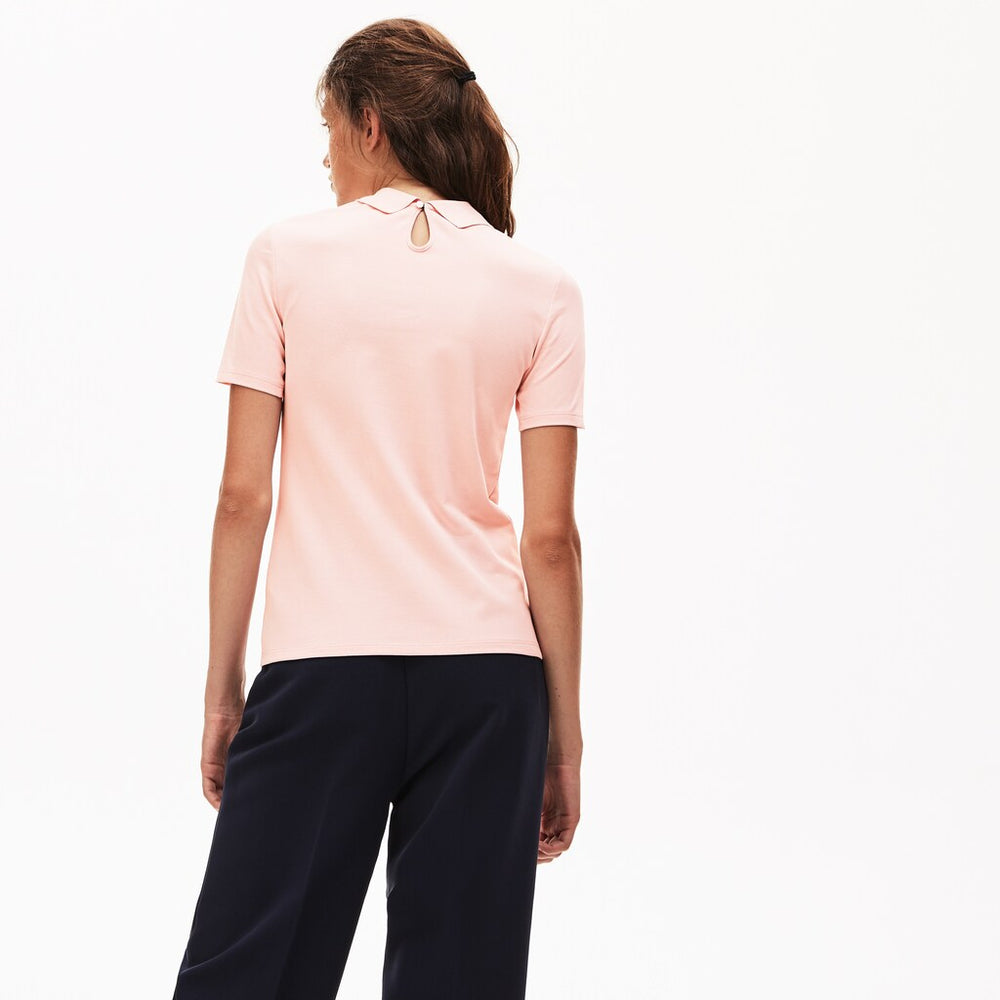 Womens Wo  LIVE Velvet-Croc Piqué Polo Shirt | Lacoste Light Pink • Yzn