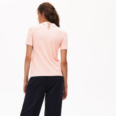 Womens Wo  LIVE Velvet-Croc Piqué Polo Shirt | Lacoste Light Pink • Yzn