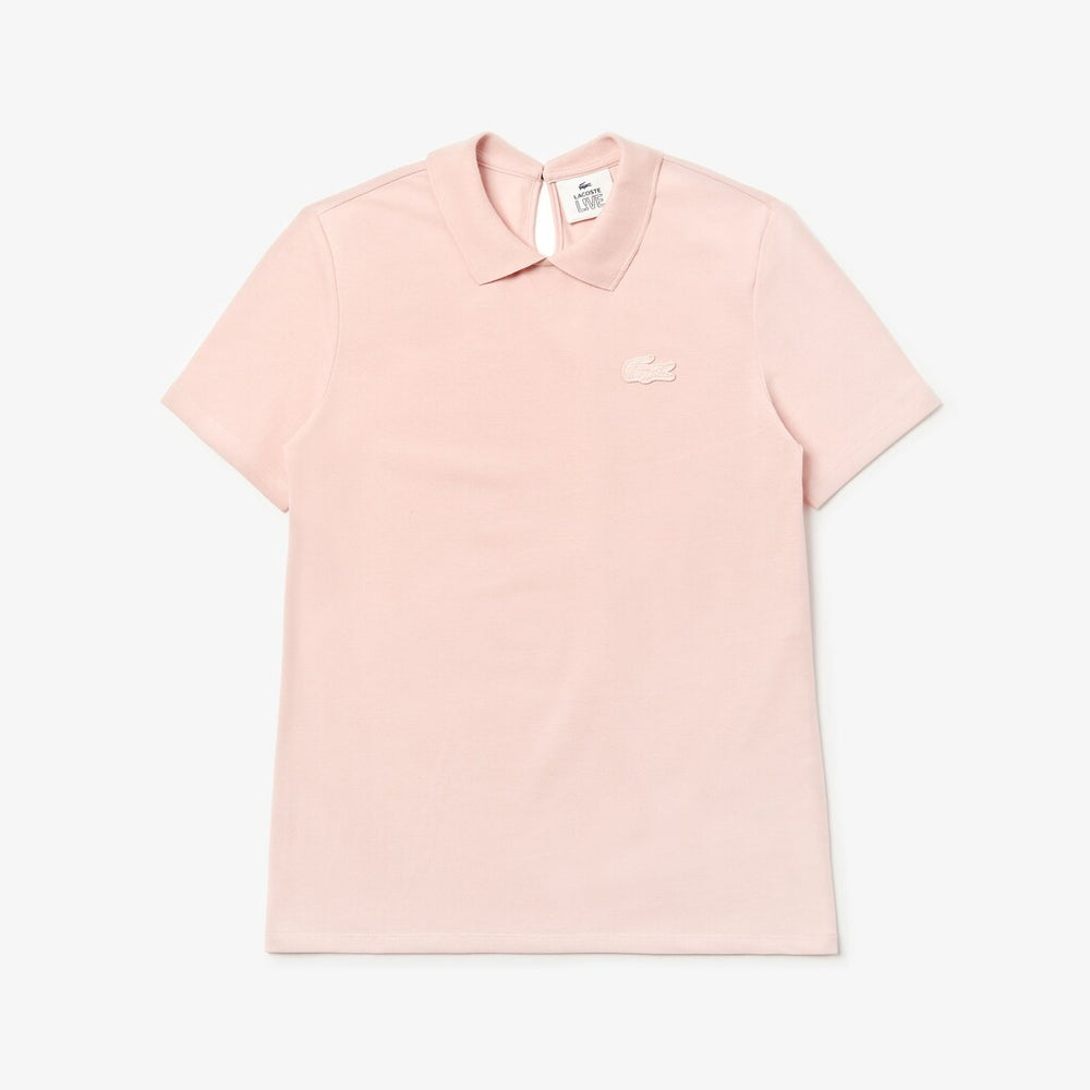 Womens Wo  LIVE Velvet-Croc Piqué Polo Shirt | Lacoste Light Pink • Yzn