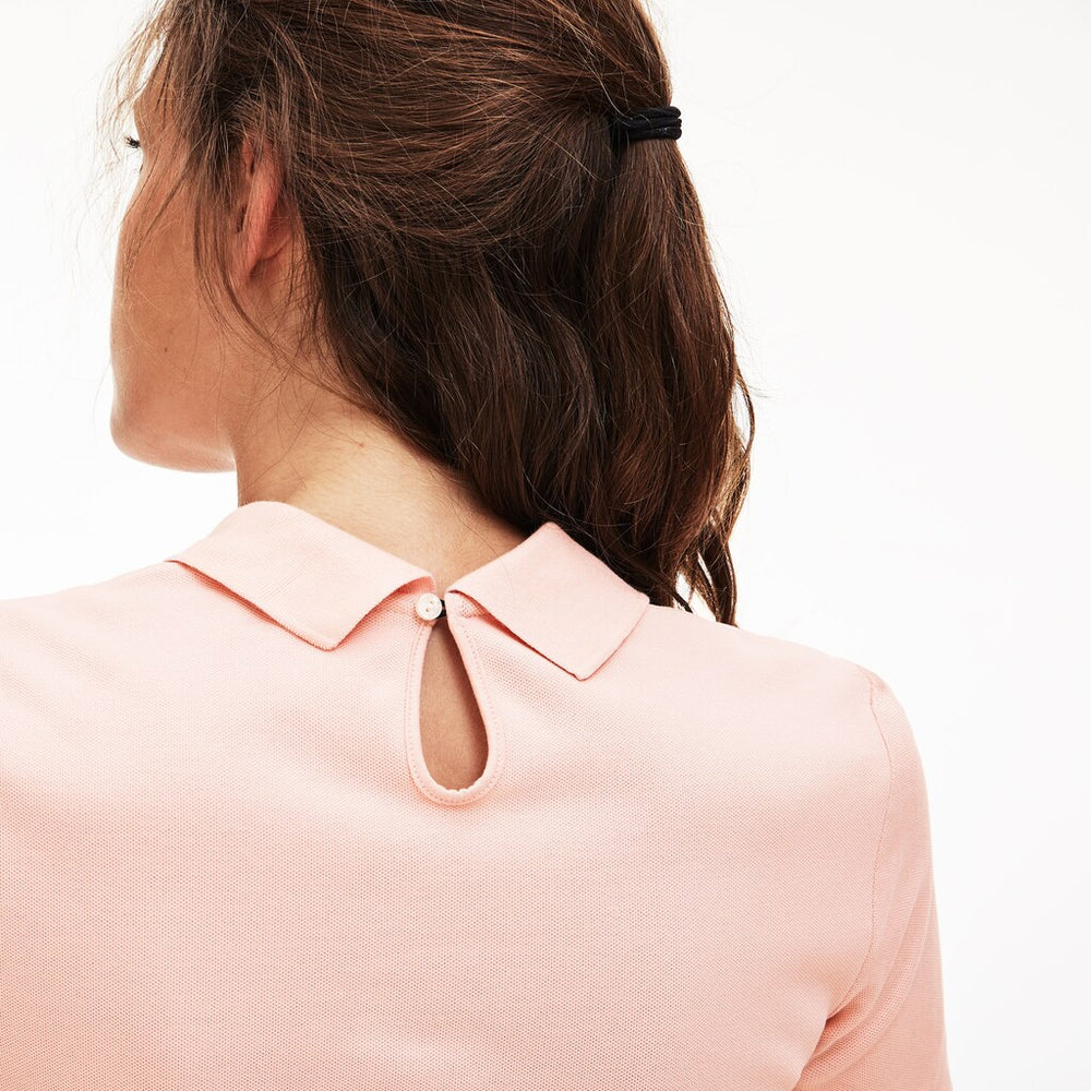Womens Wo  LIVE Velvet-Croc Piqué Polo Shirt | Lacoste Light Pink • Yzn