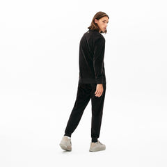 Mens   LIVE Golden Signature Velvet Sweatpants | Lacoste Black • 031