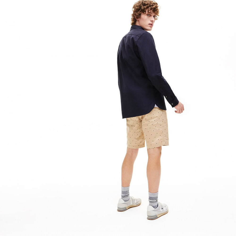 Mens   Slim Fit Stretch Cotton Shirt | Lacoste Navy Blue • Mxq