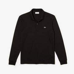 Mens   Long Sleeve Pima Cotton Polo | Lacoste Black • 031