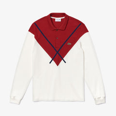 Mens   Made In France Regular Fit Polo | Lacoste White / Bordeaux / Navy Blue • 23C