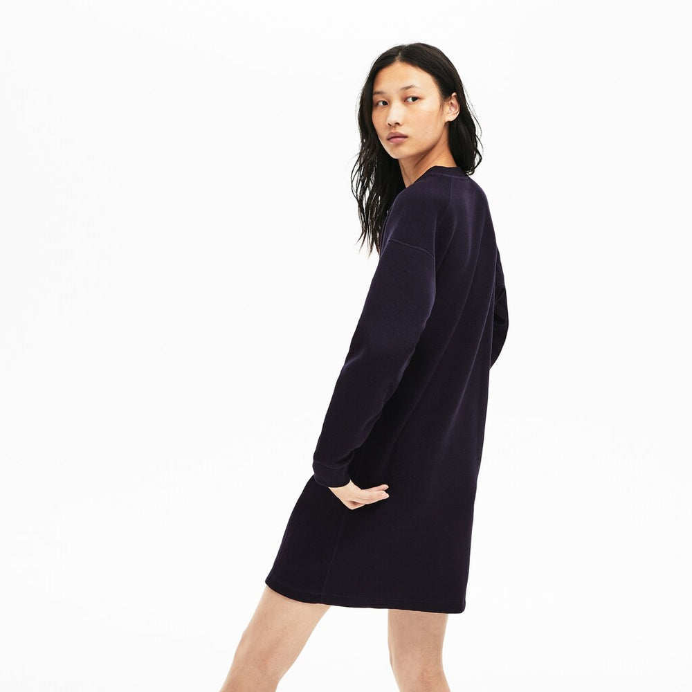 Womens Wo  Motion Sweatshirt Dress | Lacoste Navy Blue • 166