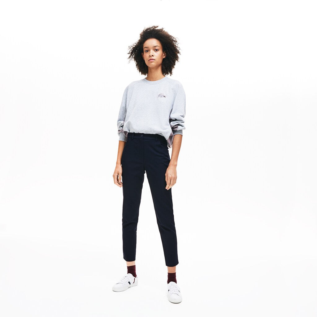 Womens Wo  Slim Fit Stretch Cotton Twill Pants | Lacoste Navy Blue • 166