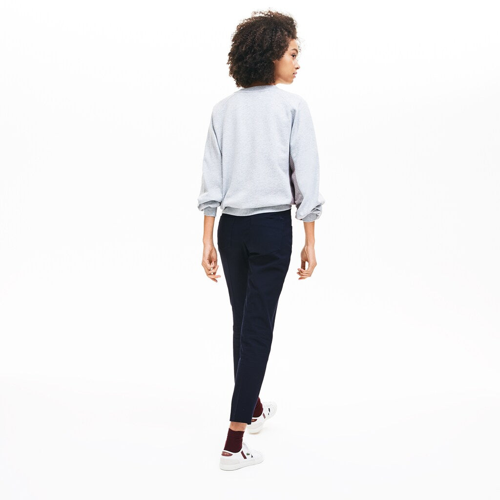 Womens Wo  Slim Fit Stretch Cotton Twill Pants | Lacoste Navy Blue • 166