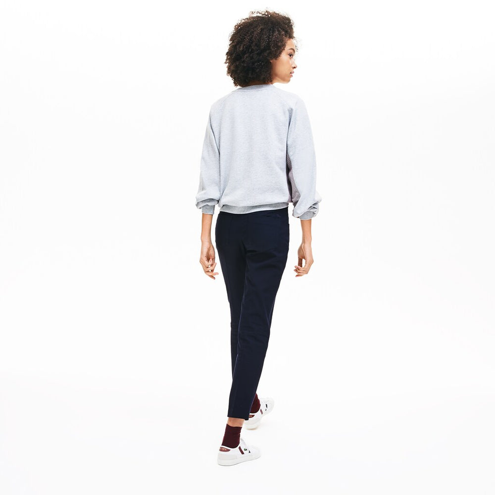 Womens Wo  Slim Fit Stretch Cotton Twill Pants | Lacoste Navy Blue • 166