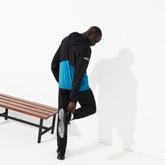Mens   SPORT Two-Tone Tennis Track Suit | Lacoste Black / Blue / White • 4Xu