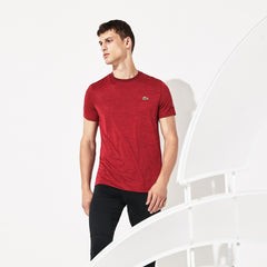 Mens   SPORT Novak Djokovic Jersey T-shirt | Lacoste Bordeaux / Red • 3Yb