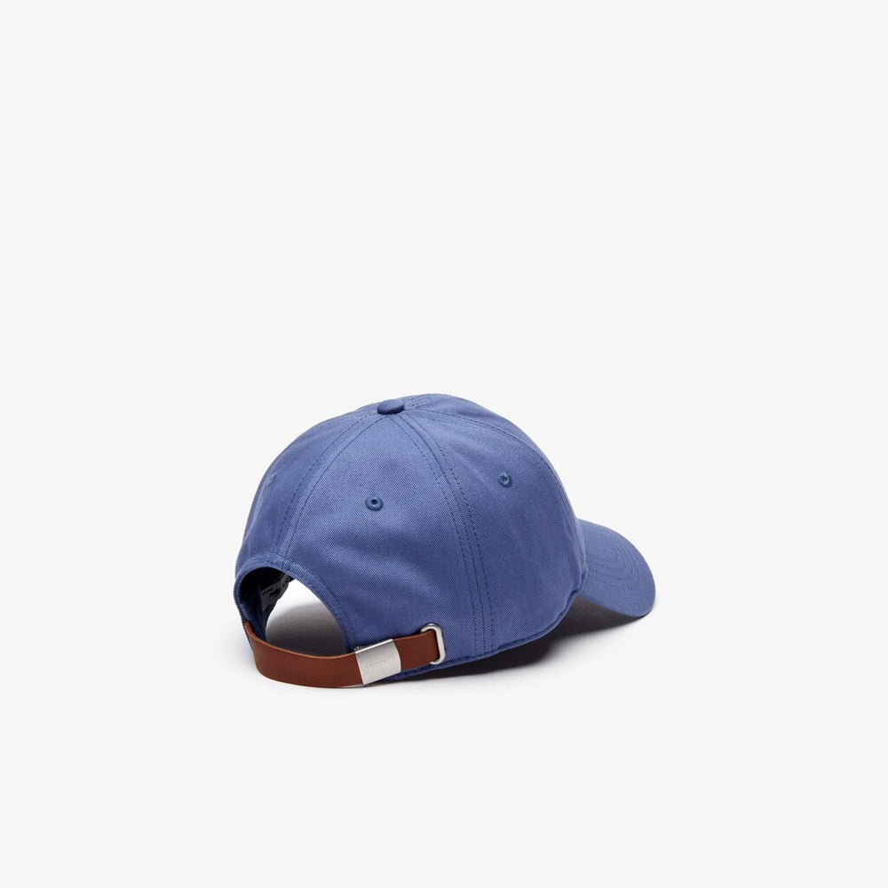 Mens   Check Croc Badge Cotton Cap | Lacoste Blue • Pq8
