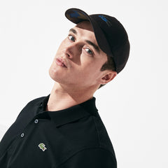 Mens   SPORT Camo-Croc Cap | Lacoste Black / Blue / Khaki Green • 41L