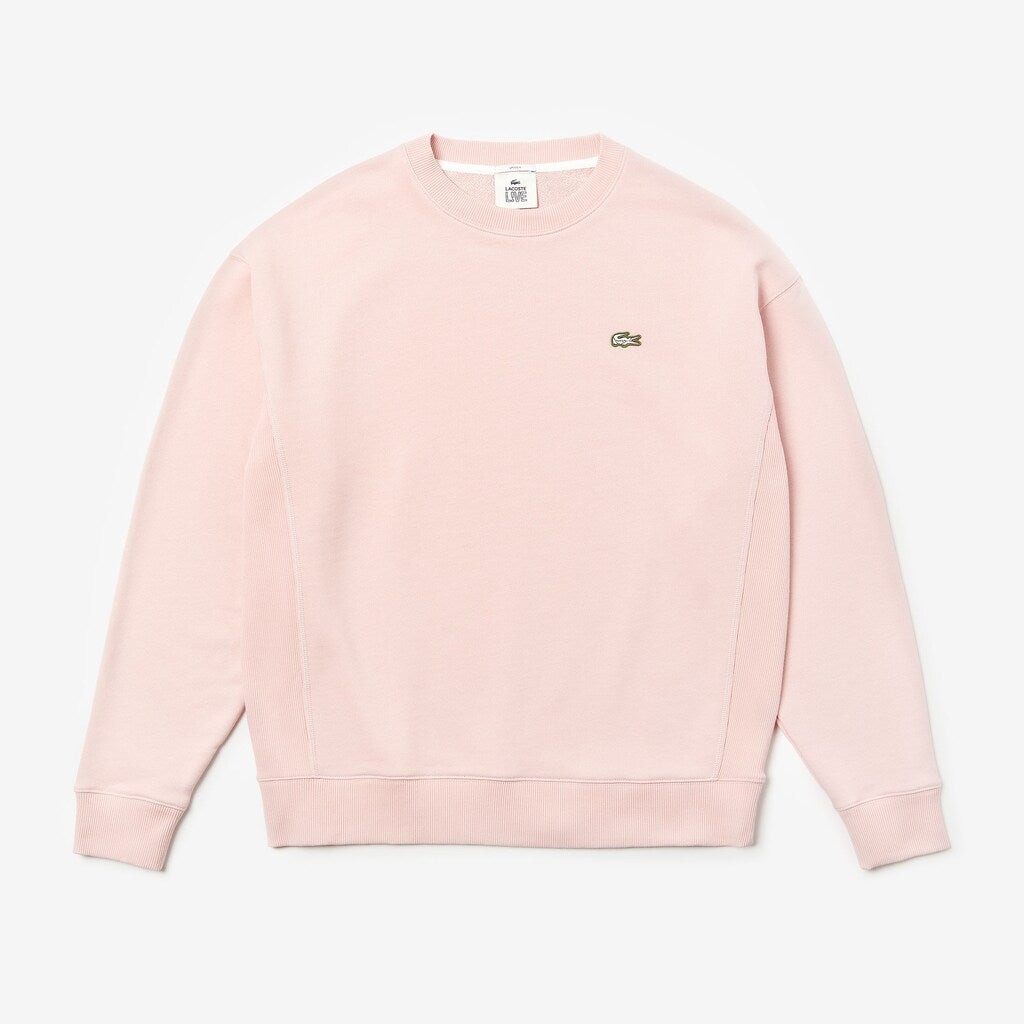 Mens Unisex LIVE Cotton Fleece Sweatshirt | Lacoste Light Pink • 2Cz