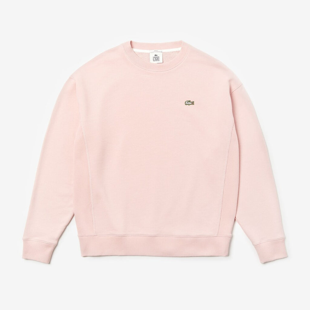 Mens Unisex LIVE Cotton Fleece Sweatshirt | Lacoste Light Pink • 2Cz