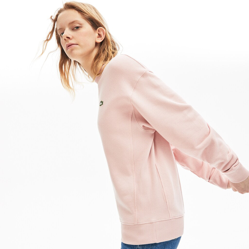Mens Unisex LIVE Cotton Fleece Sweatshirt | Lacoste Light Pink • 2Cz