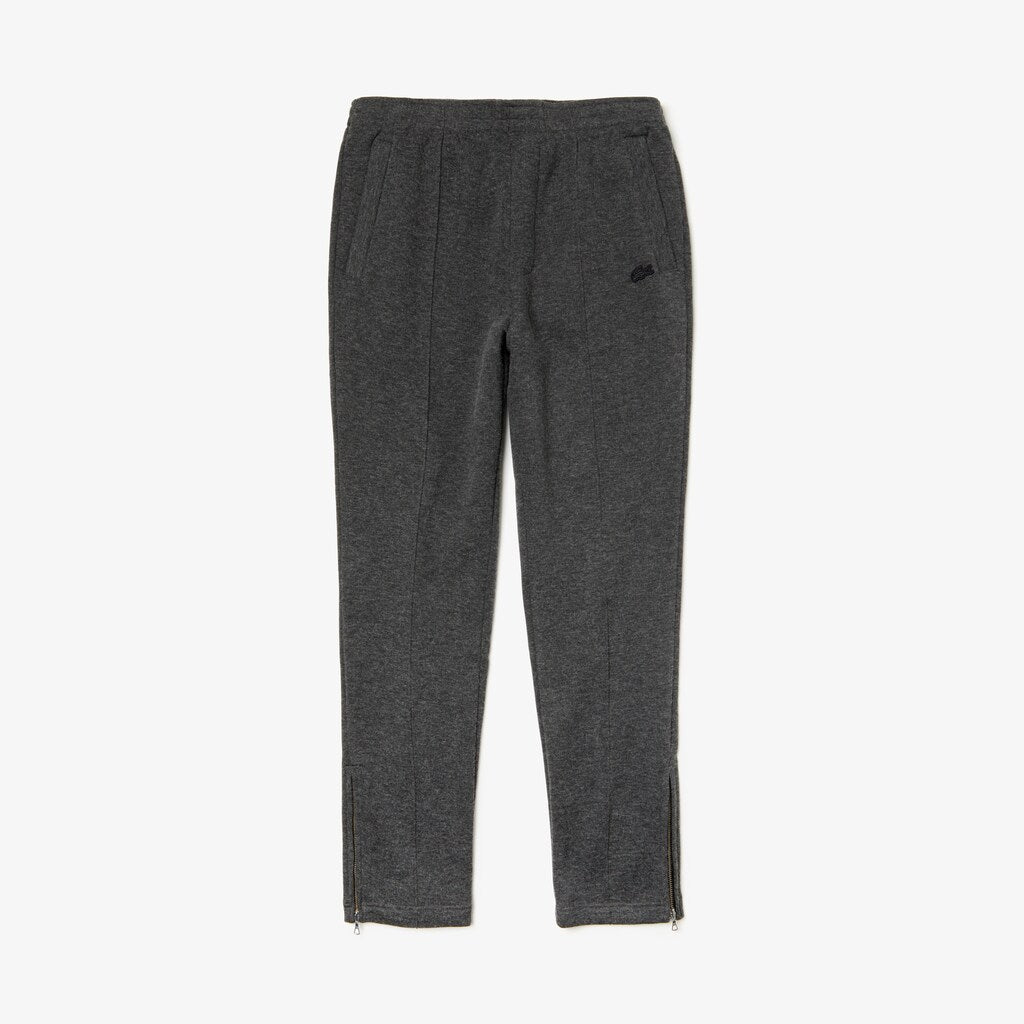 Mens   Cotton And Wool Blend Fleece Sweatpants | Lacoste Grey Chine • 2W1