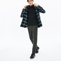 Mens   Cotton And Wool Blend Fleece Sweatpants | Lacoste Grey Chine • 2W1