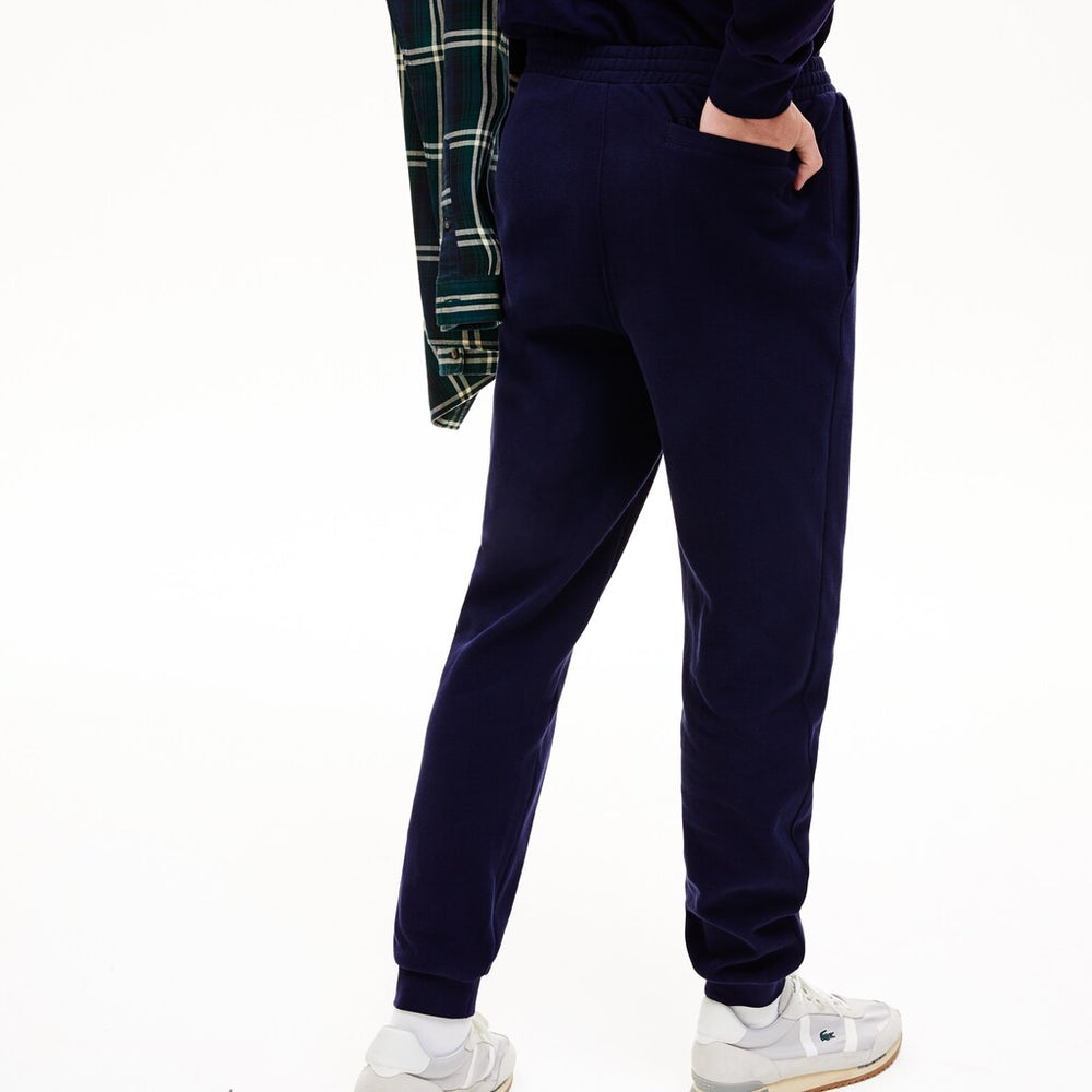 Mens   Elasticized Waistband Piqué Fleece Sweatpants | Lacoste Navy Blue • 166