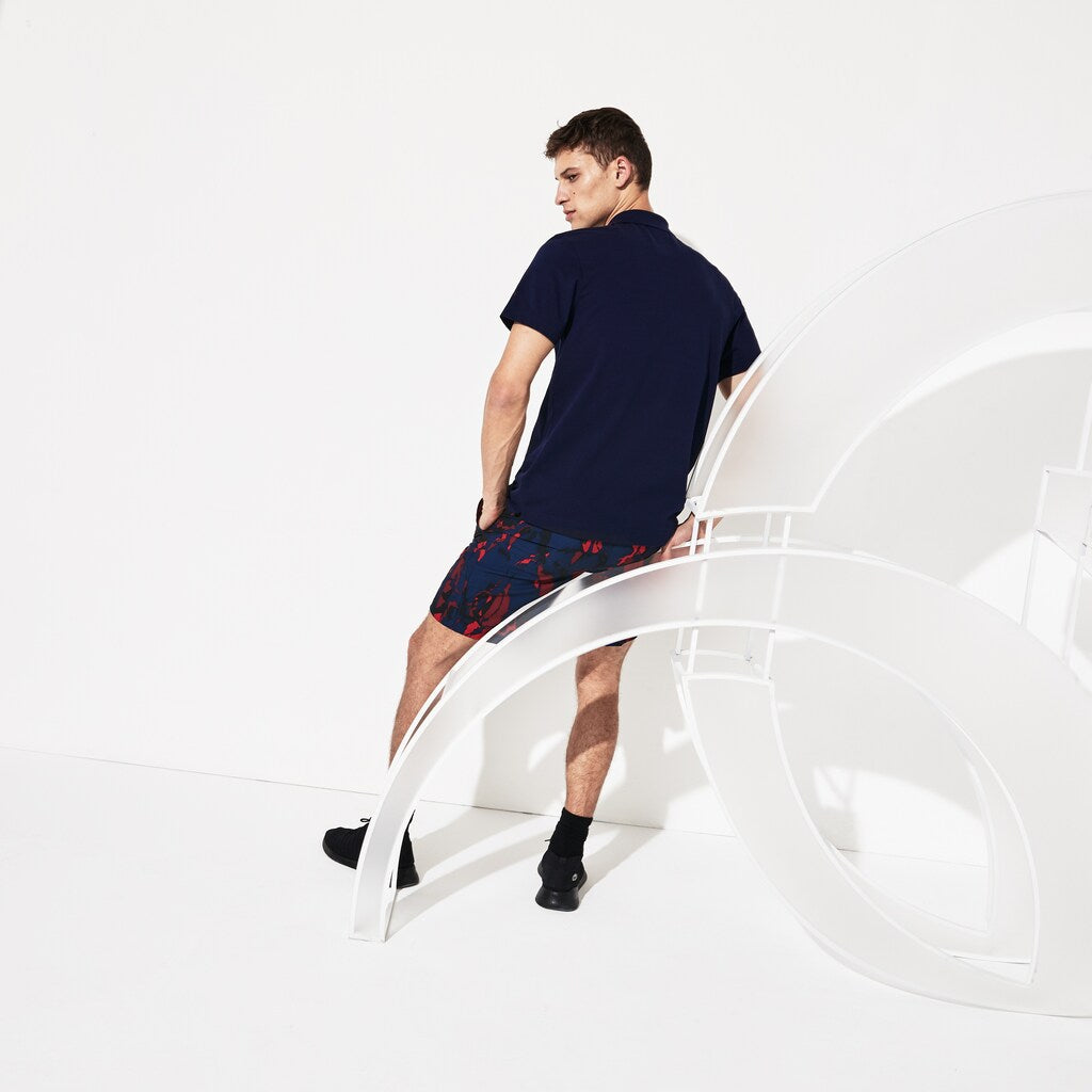Mens   SPORT Novak Djokovic Lightweight Cotton Polo | Lacoste Navy Blue / Bordeaux • 1Ye