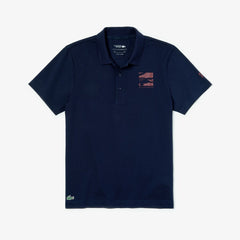 Mens   SPORT Novak Djokovic Lightweight Cotton Polo | Lacoste Navy Blue / Bordeaux • 1Ye