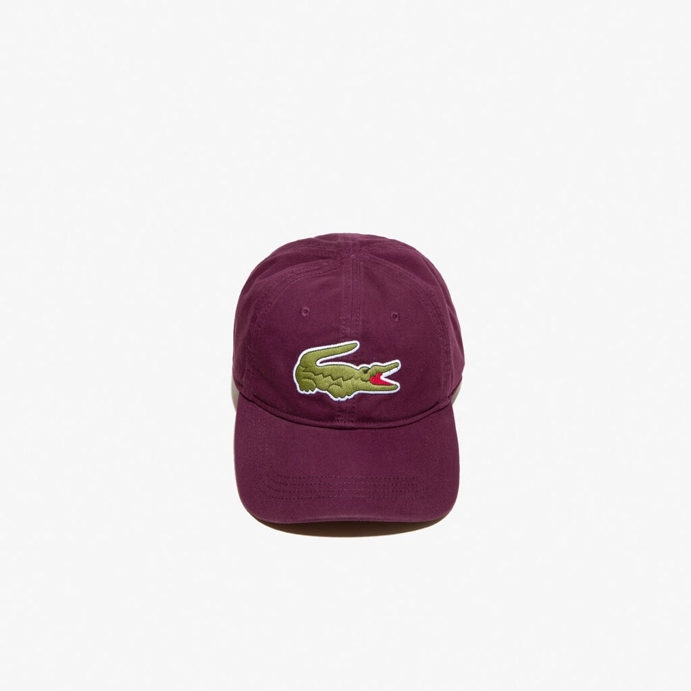 Mens   Big Croc Gabardine Cap | Lacoste Bordeaux • Fy5