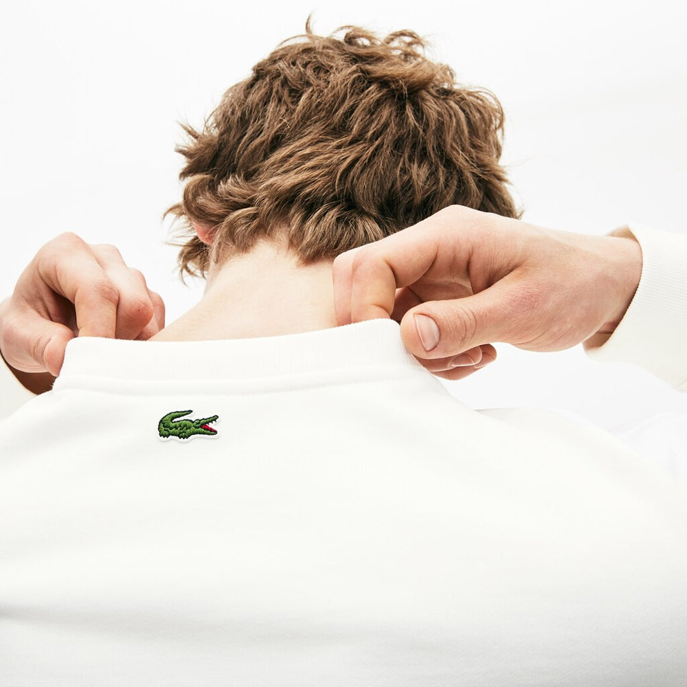 Mens   Multicolor Logo Fleece Sweatshirt | Lacoste White • 70V