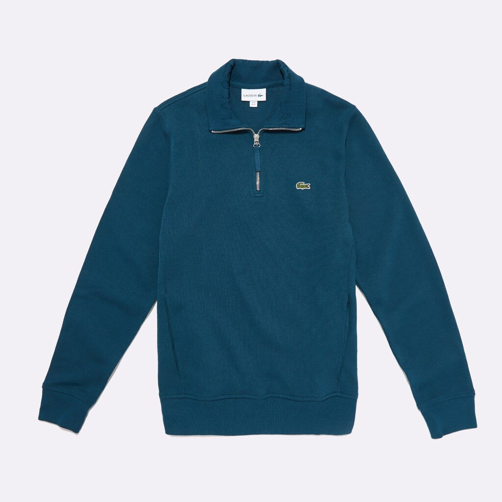 Mens   Regular Fit Half-Zip Cotton Sweater | Lacoste Blue • Z3T