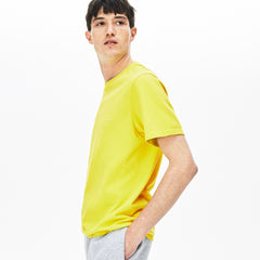 Mens   Motion Breathable Seamless T-shirt | Lacoste Yellow • J5D