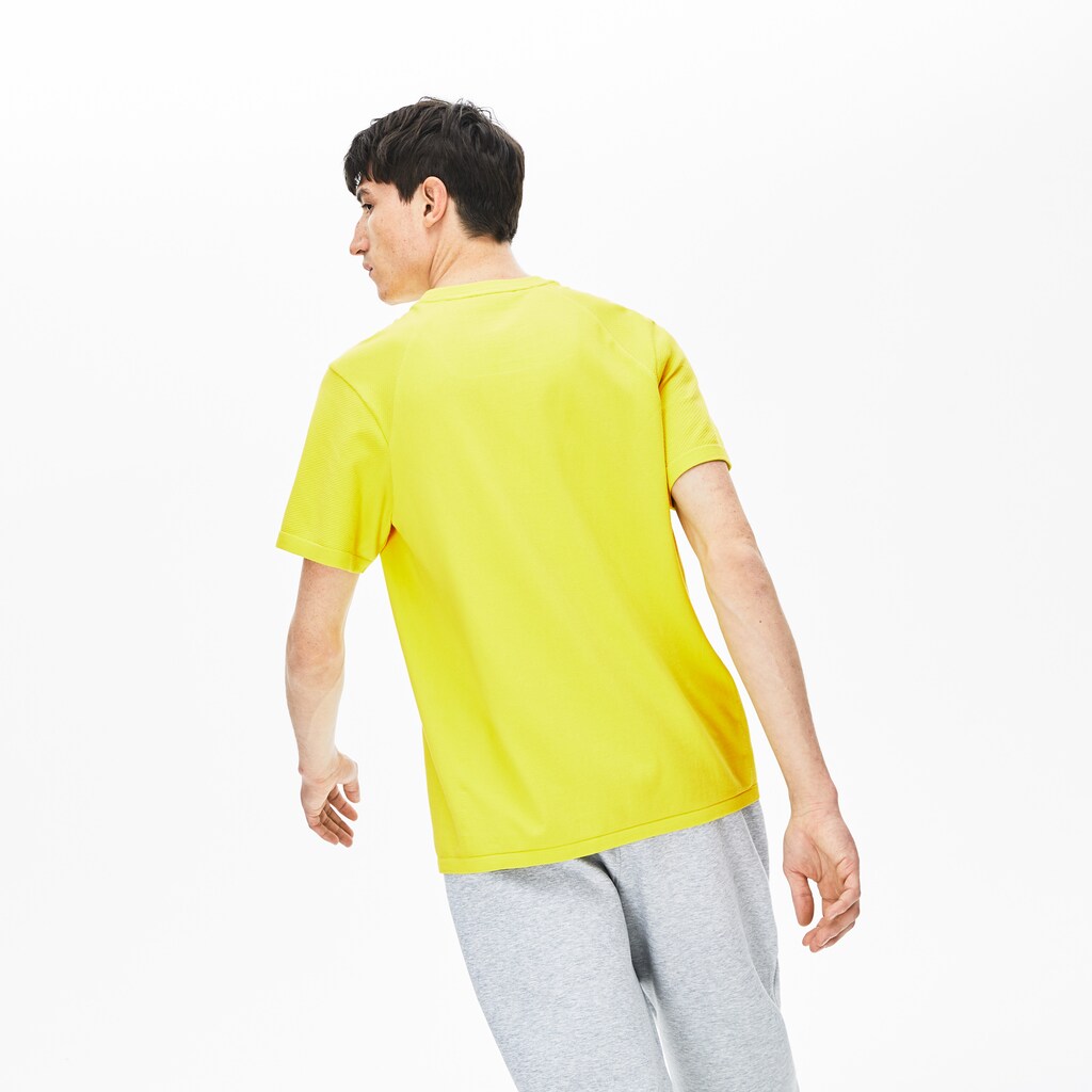 Mens   Motion Breathable Seamless T-shirt | Lacoste Yellow • J5D